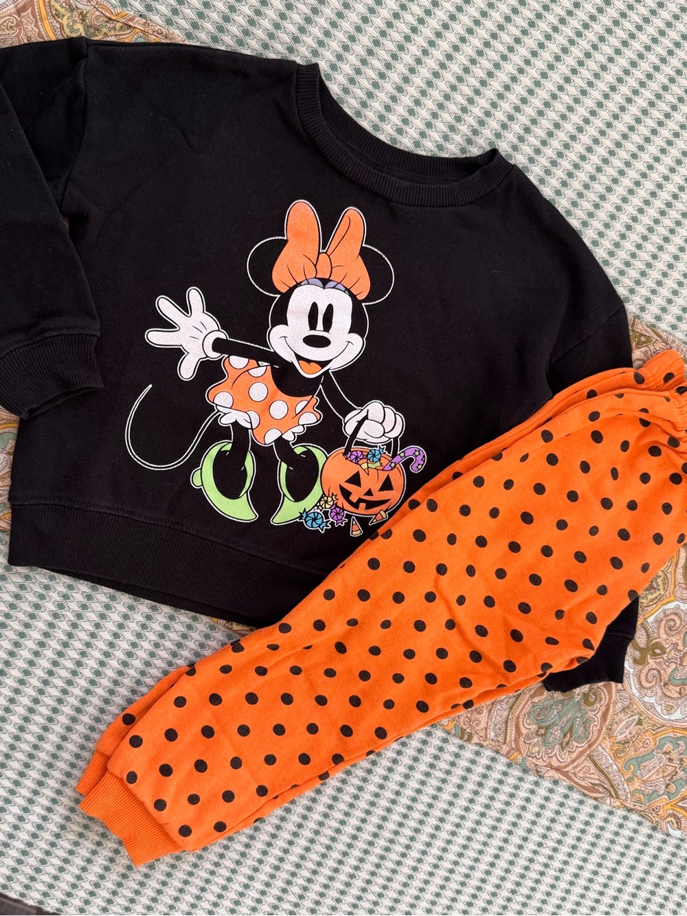 Disney Minnie Mouse Black & Orange Halloween Outfit